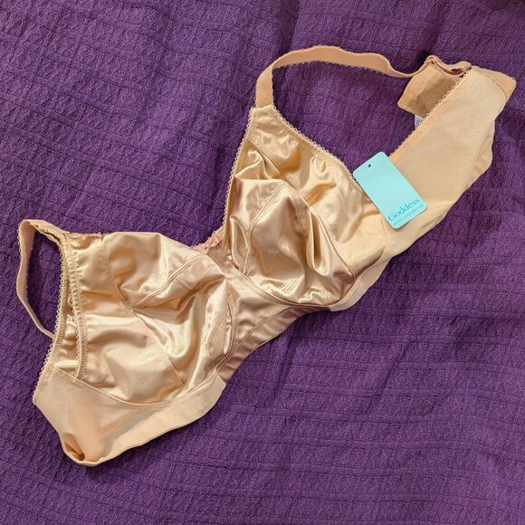 NWT Goddess Keira Side Support Wire-Free Nursing Bra in Nude - Picture 1 of 3
